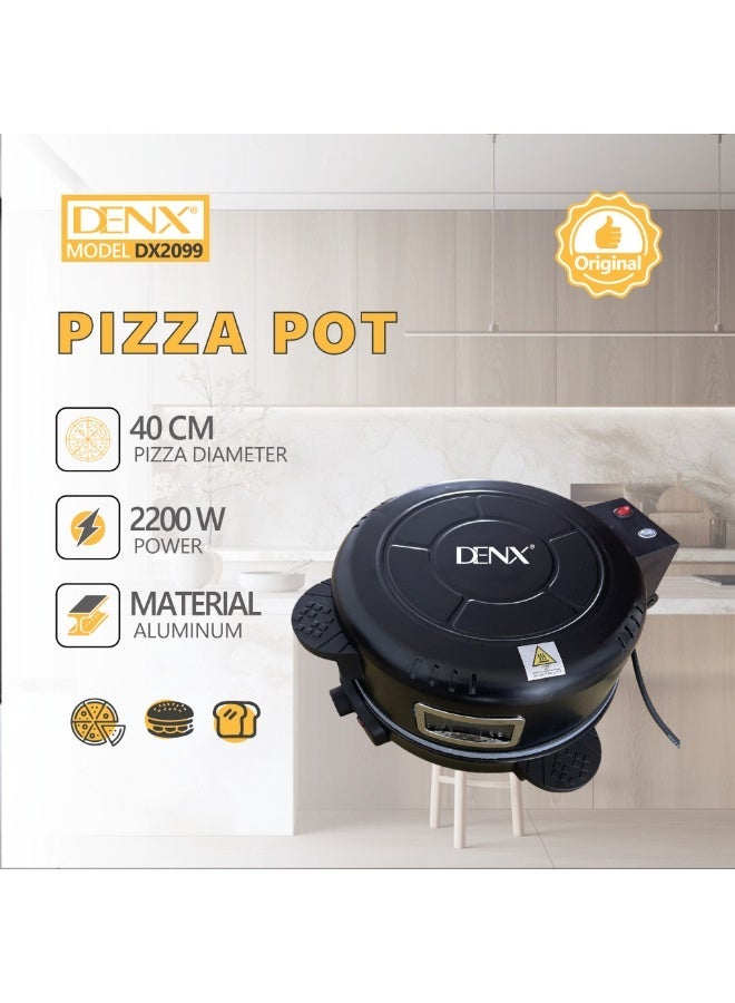 دينكس ماكينة صنع الخبز والبيتزا الكهربائية المتخصصة، قطعة واحدة، 2200 واط، أسود - Image 2