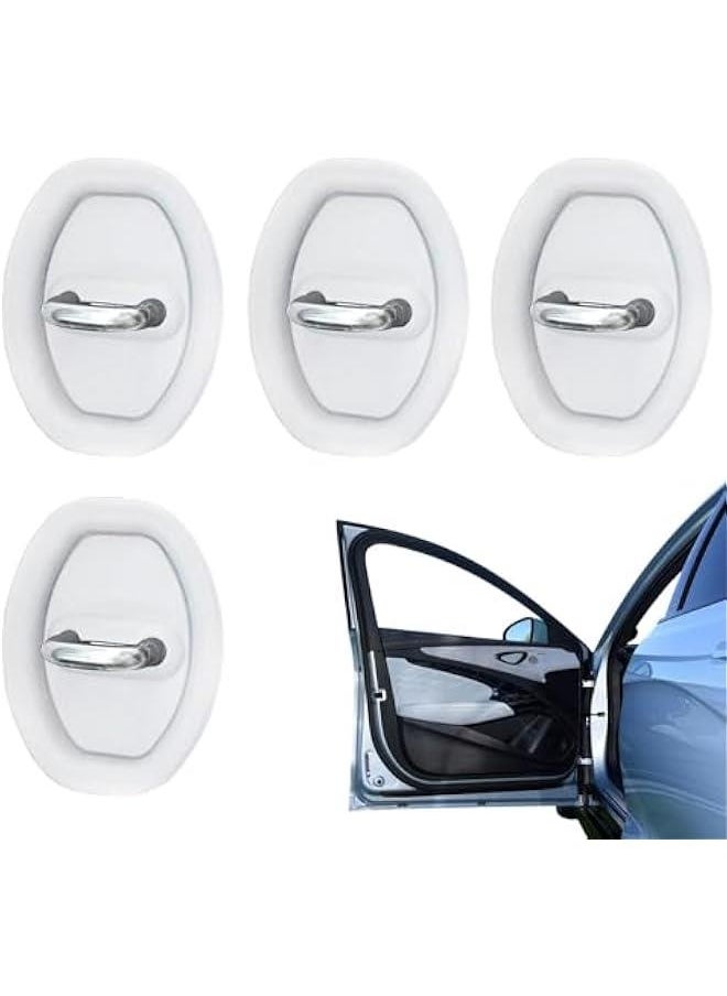 Generic 4 Silicone Door Latch Protective Covers for Car Door Locks | Car Silicone Door Latch Protective,Silent Shock Pads Vehicle Doors Locks Guard Stopper Set Auto Accessories  - Image 1