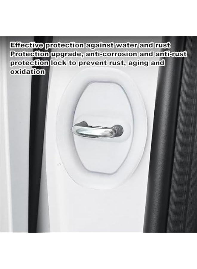 Generic 4 Silicone Door Latch Protective Covers for Car Door Locks | Car Silicone Door Latch Protective,Silent Shock Pads Vehicle Doors Locks Guard Stopper Set Auto Accessories  - Image 3