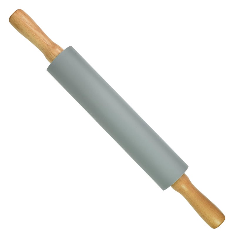 RM 17 Inch Silicone Rolling Pin Large Barrel 975 Inches Long 2 Inches Diameter NonStick For All Your Baking Needs