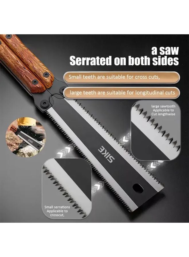 Double Sided Folding Hand Saw For Wood PVC Cutting And Garden Pruning - Image 4