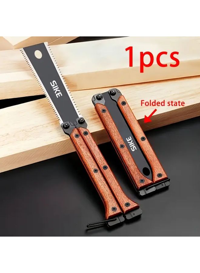 Double Sided Folding Hand Saw For Wood PVC Cutting And Garden Pruning - Image 1