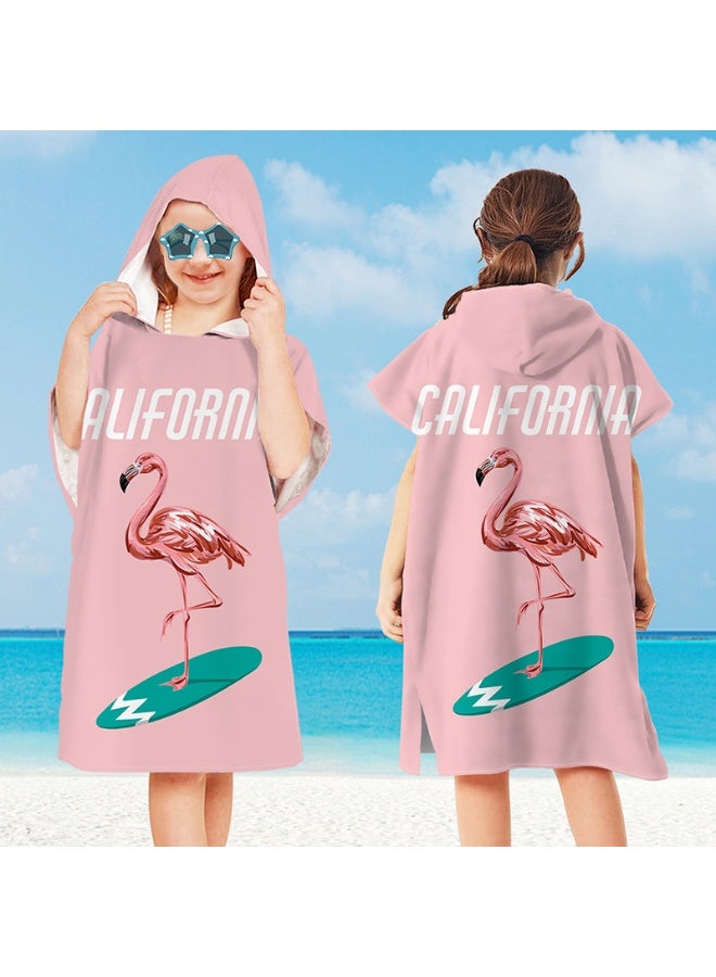 NIBEMINENT Kids Hooded Towel Cape - Microfiber Swim & Beach Bathrobe, Super Absorbent & Quick-Dry Towel for Children (60x75cm)  - Image 1
