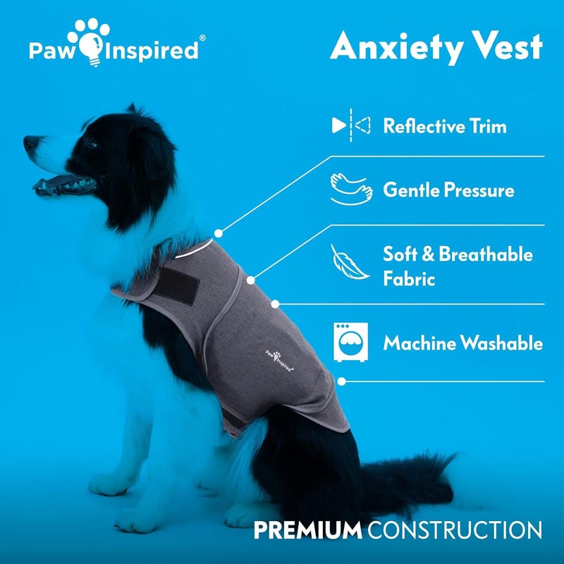 Paw Inspired Dog Anxiety Vest, Calming Weighted Thunder Jacket for Dogs, Soothing Compression Vest for Thunderstorms, Fireworks, Travel, Separation Anxiety (X-Small) - Image 4