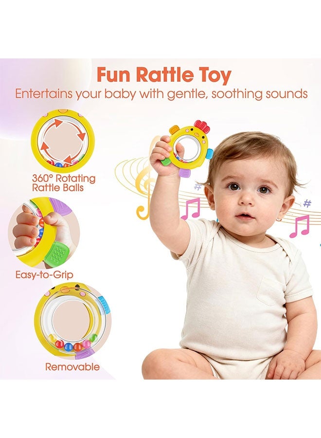Teething Toys for Baby, Silicone Teething Rattles Ring, BPA Free, Easy to Hold, Baby Sensory Toys 0 3 6 12 24 Months, Babies Essentials for Newborn Infant Gift - Image 2