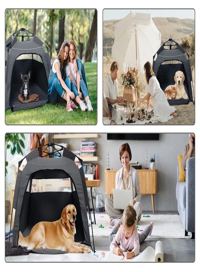 plusvivo Pop Up Dog Tents, Plusvivo Foldable Cool Mesh Camping Tent - 40" X 40" X 28" With Shoulder Bag & UV Canopy - Image 5