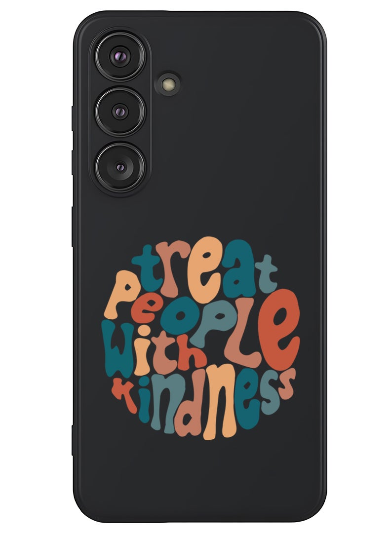 Theodor Protective Slim Fit Case Liquid Silicone Cover with Full Body Protection Anti-Scratch Shockproof Case For Samsung Galaxy S25 (Black) - TPWK-01 - Image 1