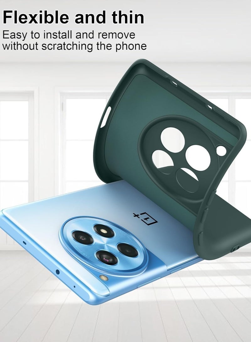 بورتوني جراب OnePlus 12R 2024 من المطاط الجل السائل مع بطانة ناعمة من الألياف الدقيقة ووسادة رفيعة وغطاء صلب مقاوم للصدمات لهاتف OnePlus 12R 5G 2024 - Image 5