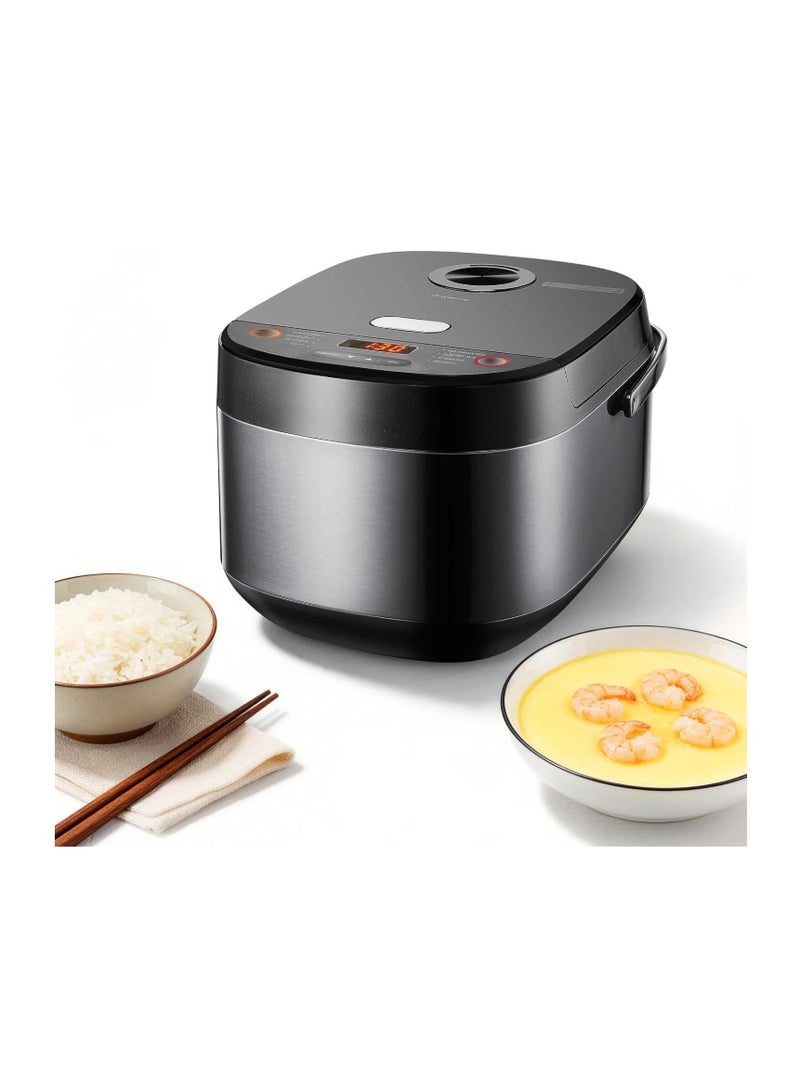 ROYALSTAR Electric Rice Cooker with Steamer and Measuring Cup, 5L Capacity Rice Cooker Steamer, Non Stick Inner Pot,24h Keep Warm and 15h Timer, 8 Menu Modes for Healthy Food,Soup,Vegetables,Cake - Image 1