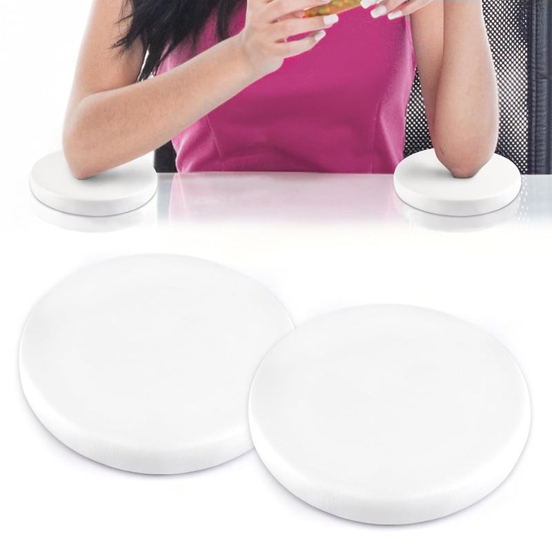 2PCS Elbow Rest Pads for Desk TOROKOM Ergonomic Arm Rest Pads with NonSlip Base Elbow Rest for Nail Tech Arm  Wrist Rest Cushioning Pads for Office Computer Relax Supplies White
