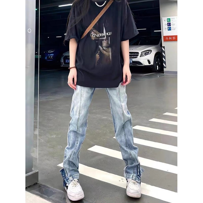 Unisex Casual Daily Denim Jeans - Image 2