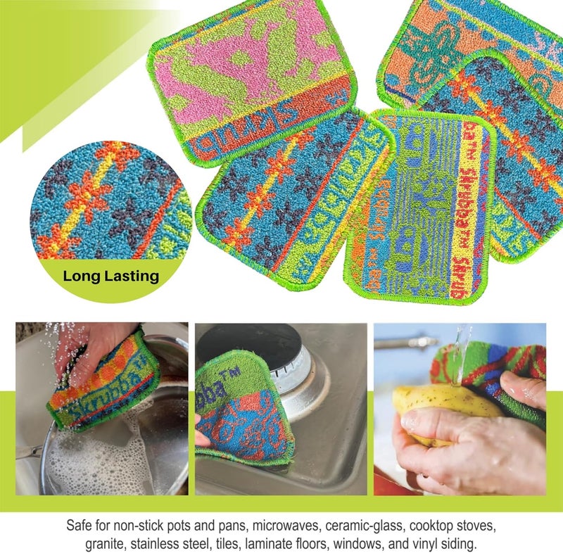 Wet-it! Skrubba 3-Pack Reusable Dish Scrubbers – Non-Scratch Scouring Pads for Kitchen & Household - Image 4