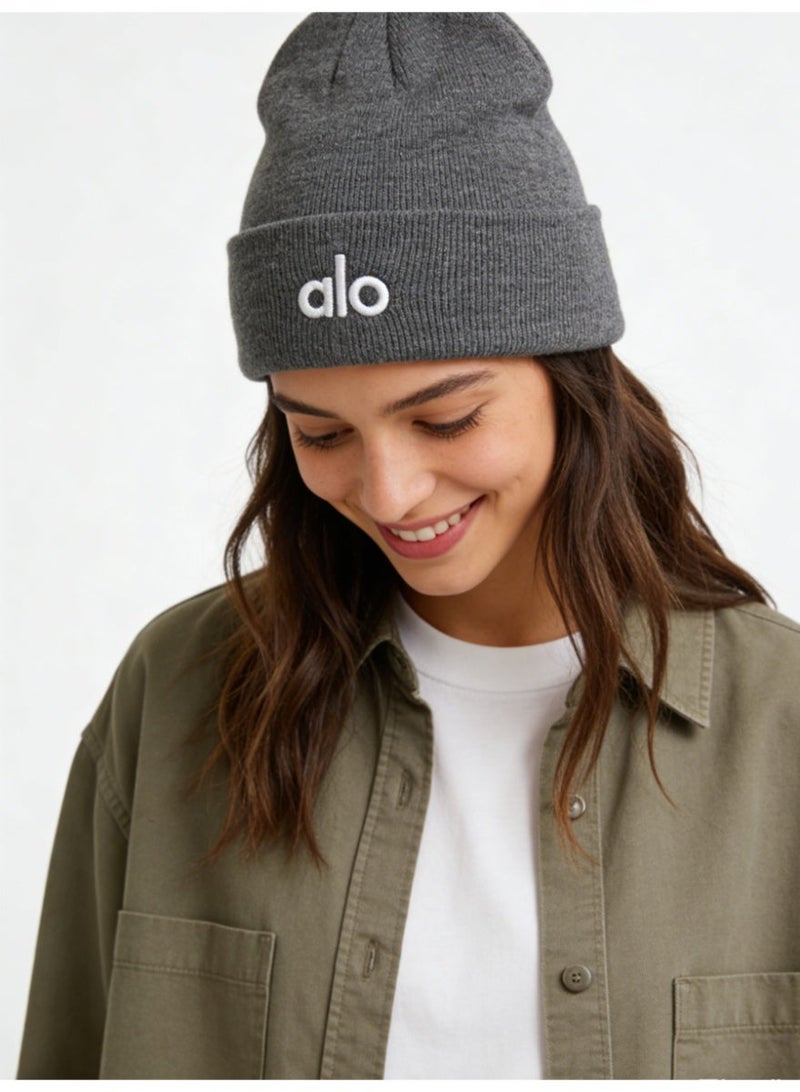 Alo World knitted hats for men and women wool hats with big heads around their faces, cold hats, outdoor cold-proof and warm pullovers in autumn and winter. - Image 2