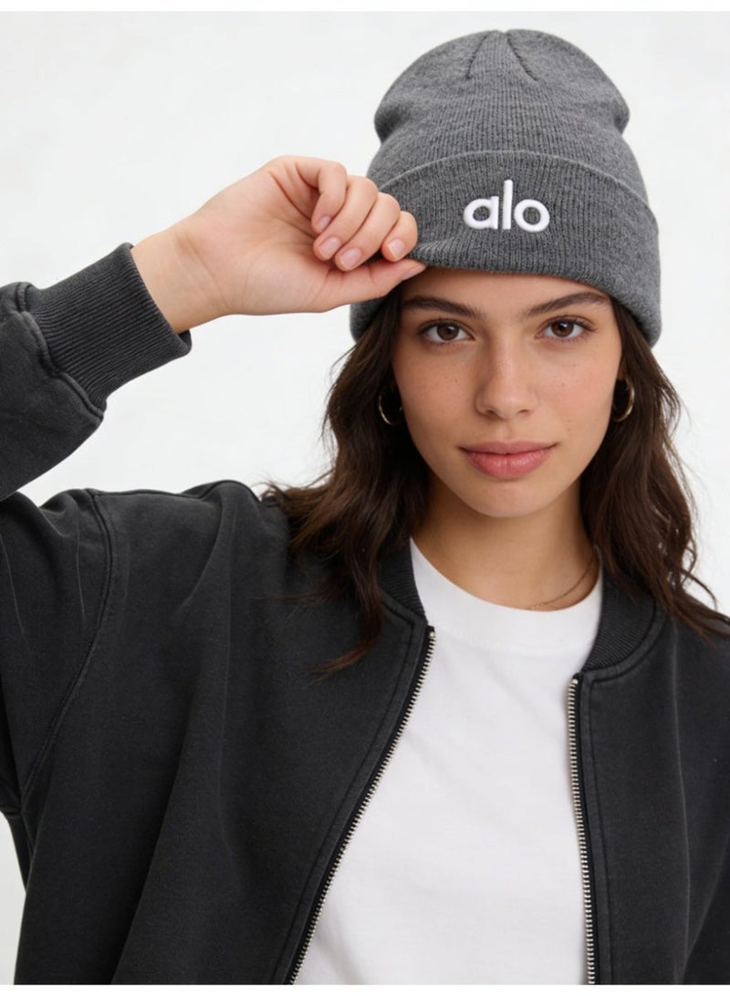 Alo World knitted hats for men and women wool hats with big heads around their faces, cold hats, outdoor cold-proof and warm pullovers in autumn and winter. - Image 3