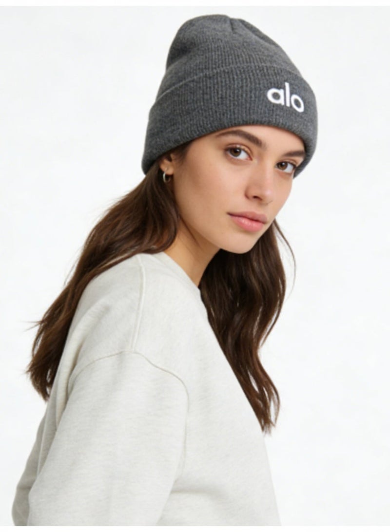 Alo World knitted hats for men and women wool hats with big heads around their faces, cold hats, outdoor cold-proof and warm pullovers in autumn and winter. - Image 4