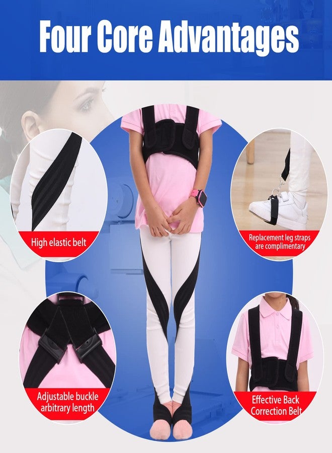 GHORTHOUD O/X Leg Type Correction Belt Leg Posture Corrector Band Bandage Unisex Teens O/X Legs Bandage Lightweight Pediatric Straighten Belt for Day and Night Black (Large) - Image 5