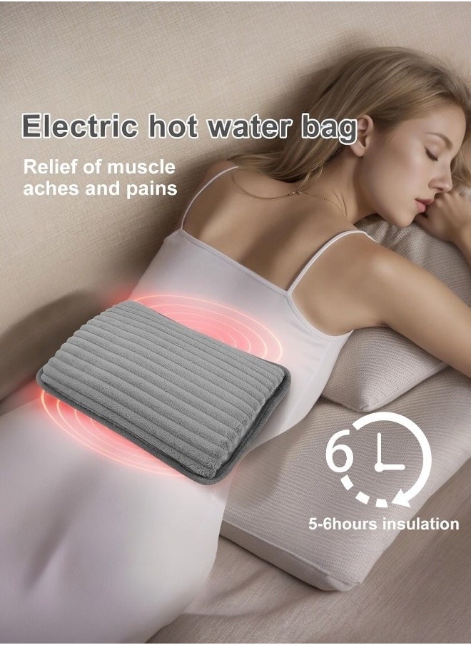 Breeze & Ripplez Breeze & Ripplez™ Dual comfort electric rechargeable heating water bag soft fleece cover for pain relief advanced leak proof technology fast heating large size  - Image 4
