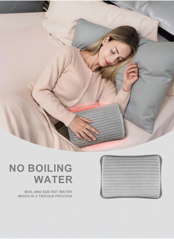 Breeze & Ripplez Breeze & Ripplez™ Dual comfort electric rechargeable heating water bag soft fleece cover for pain relief advanced leak proof technology fast heating large size  - Image 3