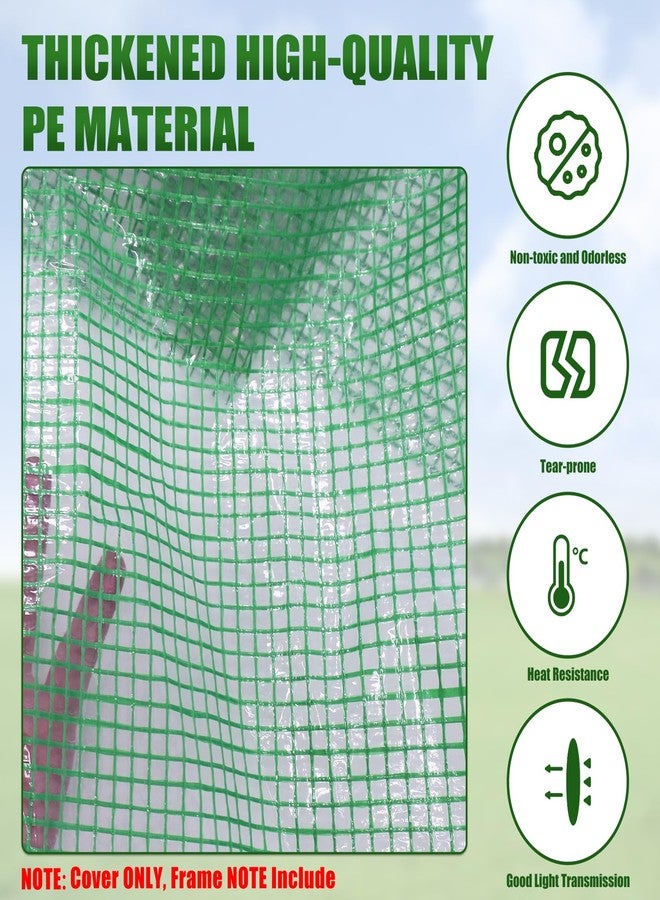 Zejoot Walk-in Greenhouse Replacement Cover with Roll-Up Zipper Door, 56×56×76 inch PE Greenhouse Cover Protect Outdoor Gardening Plants from Cold Frost，Waterproof and UV Resistant(Frame Not Include) - Image 5