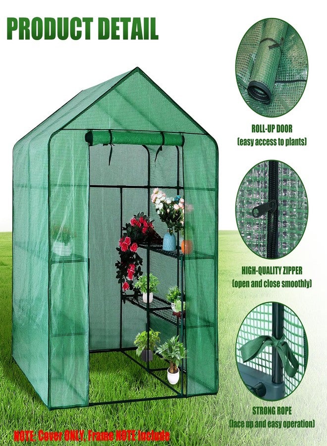 Zejoot Walk-in Greenhouse Replacement Cover with Roll-Up Zipper Door, 56×56×76 inch PE Greenhouse Cover Protect Outdoor Gardening Plants from Cold Frost，Waterproof and UV Resistant(Frame Not Include) - Image 3