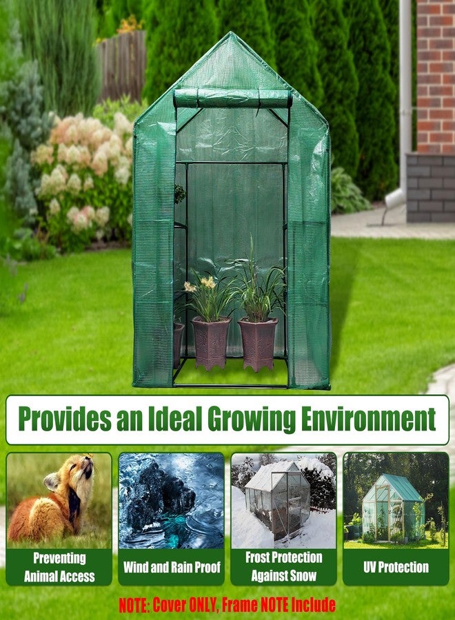 Zejoot Walk-in Greenhouse Replacement Cover with Roll-Up Zipper Door, 56×56×76 inch PE Greenhouse Cover Protect Outdoor Gardening Plants from Cold Frost，Waterproof and UV Resistant(Frame Not Include) - Image 4