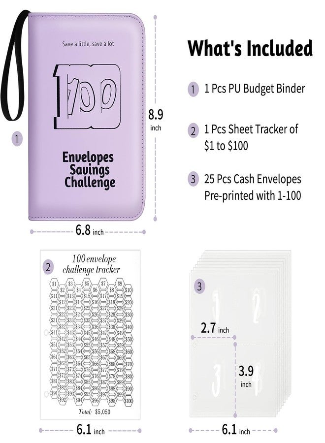 RONMONG 100 Envelope Challenge Binder, 2024 Upgrade 100 Envelopes Money Saving Challenge, Savings Challenges Book - Image 4