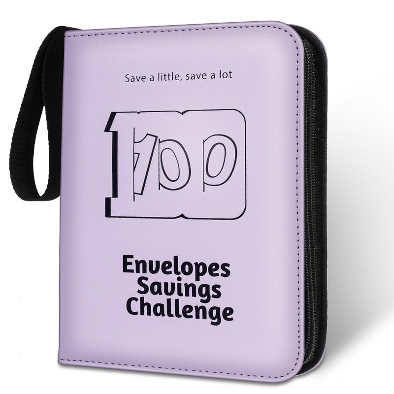 RONMONG 100 Envelope Challenge Binder, 2024 Upgrade 100 Envelopes Money Saving Challenge, Savings Challenges Book - Image 1