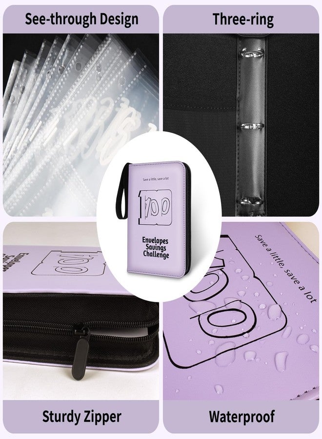 RONMONG 100 Envelope Challenge Binder, 2024 Upgrade 100 Envelopes Money Saving Challenge, Savings Challenges Book - Image 2