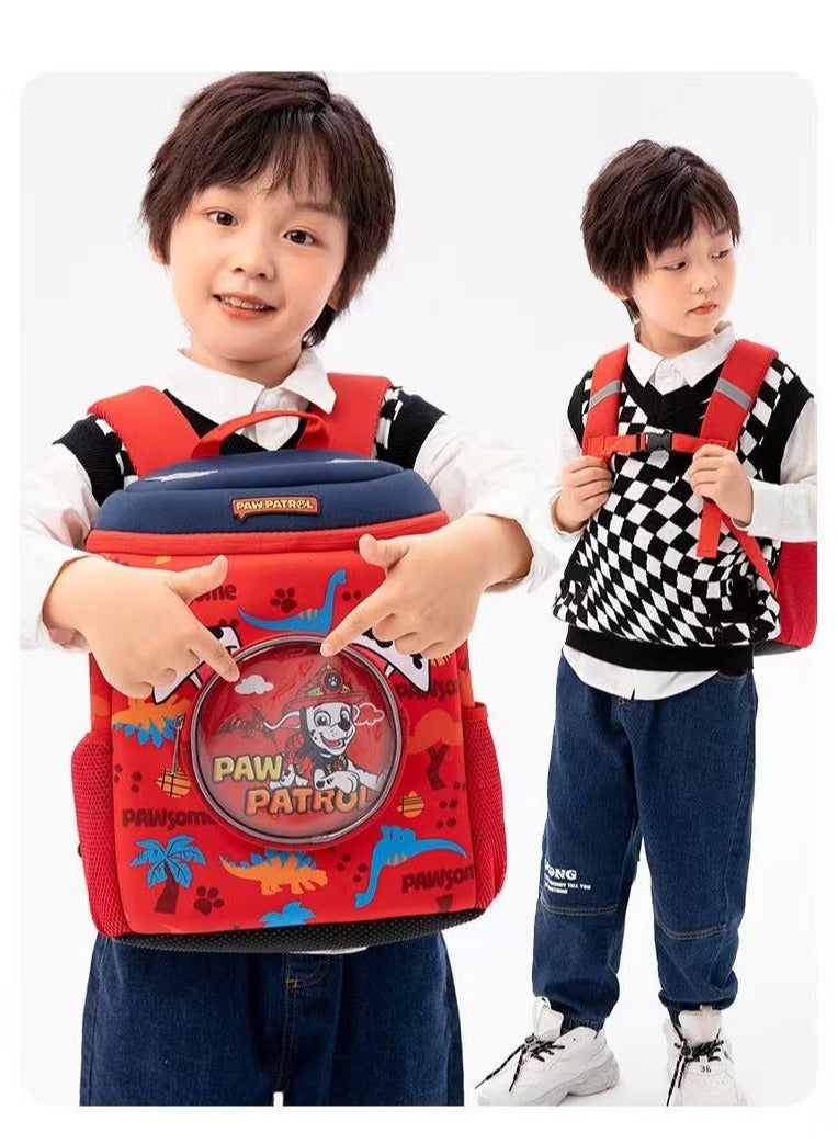 PAW PATROL Kids Backpack,Kindergarten Waterproof Bag,Lightweight Backpack,Travel Bag for Baby Girls Boys 2-8 Years(Red Large) - Image 1