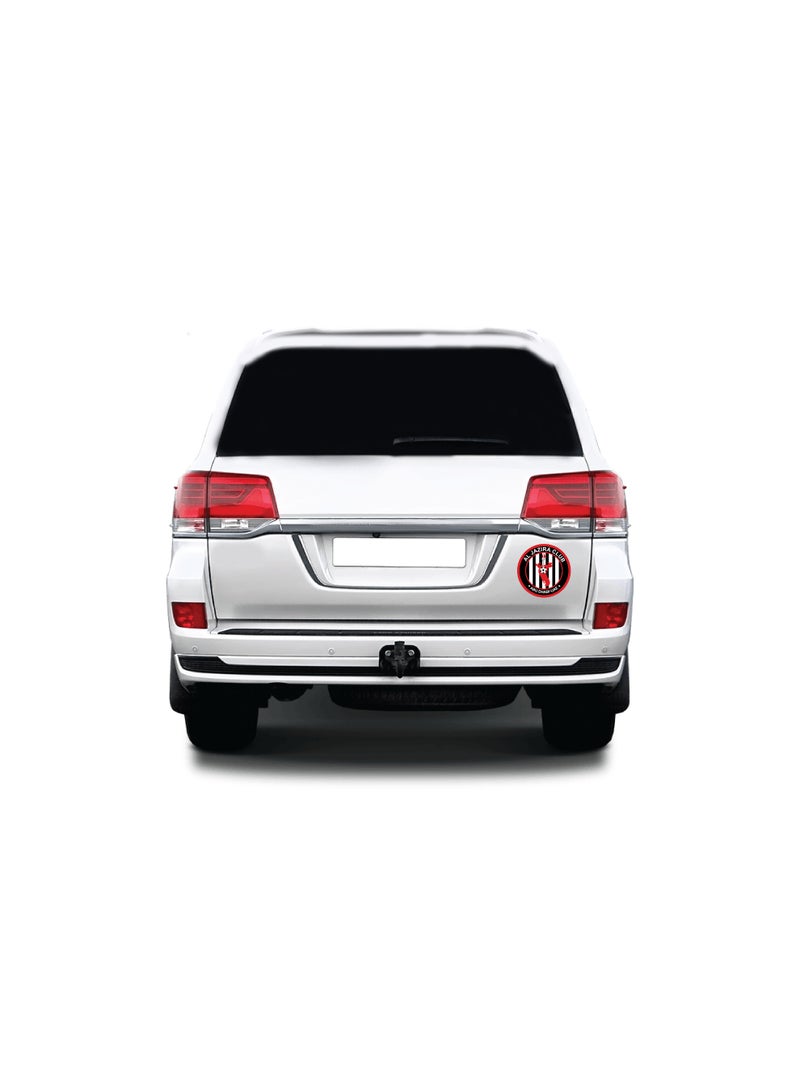 Al Jazira Club Abu Dhabi Car Sticker, Red, Black and White, Glossy Finish, 10x10 cm, Single Use Vinyl Decal - Image 2