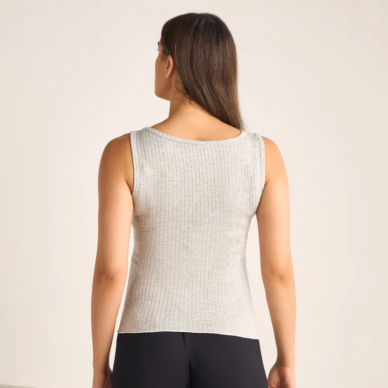 Splash FAV Ribbed Maternity Camisole with Round Neck