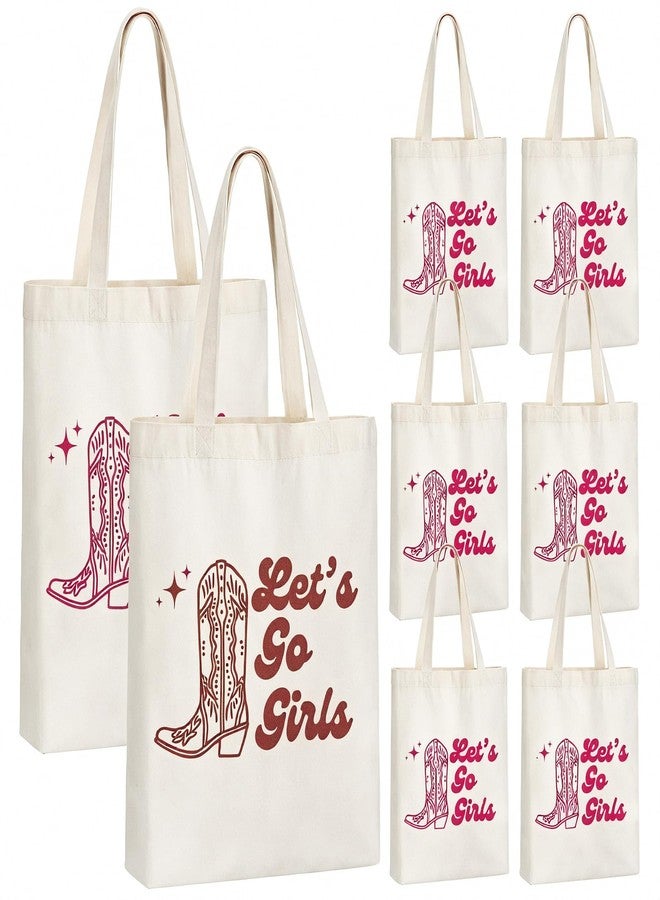 SilTriangle 8 Pcs Cowgirl Bachelorette Tote Bags Let's Go Girls Bridesmaid Gift Bags Western Cowgirl Last Rodeo Bachelorette Party Favor for Wedding Engagement Bridal Shower Party Decor Supplies - Image 1