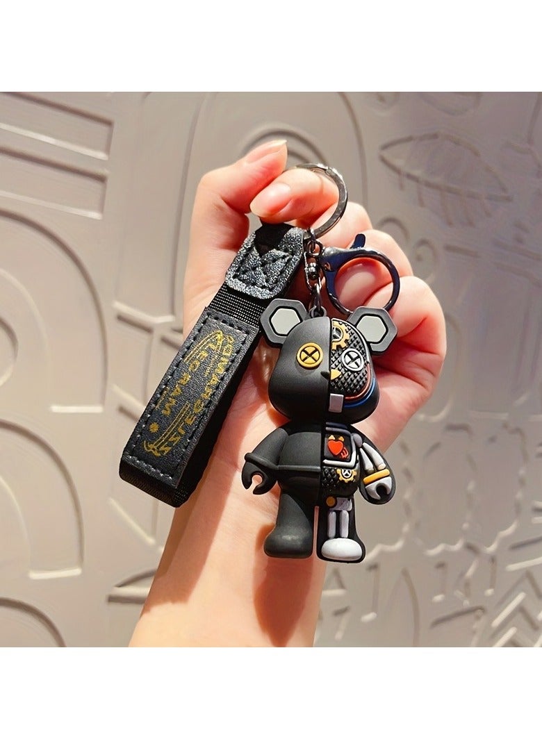 1Pcs Little Bear Keychain Creative Semi-dissected Mechanical Bear Keychain Charms - Image 1