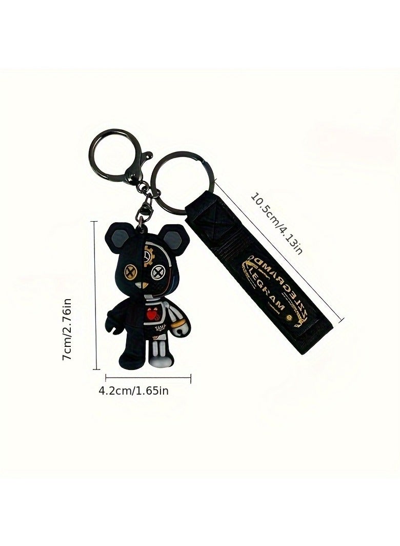 1Pcs Little Bear Keychain Creative Semi-dissected Mechanical Bear Keychain Charms - Image 5