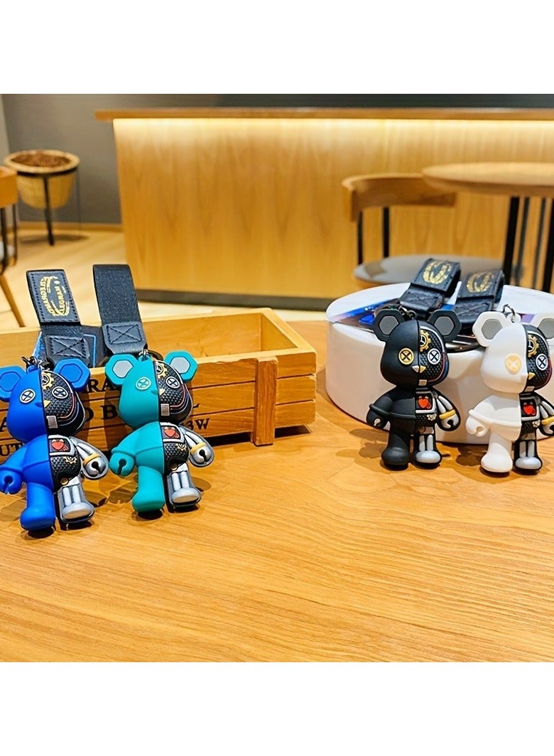 1Pcs Little Bear Keychain Creative Semi-dissected Mechanical Bear Keychain Charms - Image 4