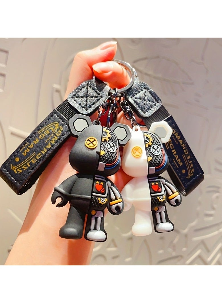 1Pcs Little Bear Keychain Creative Semi-dissected Mechanical Bear Keychain Charms - Image 2