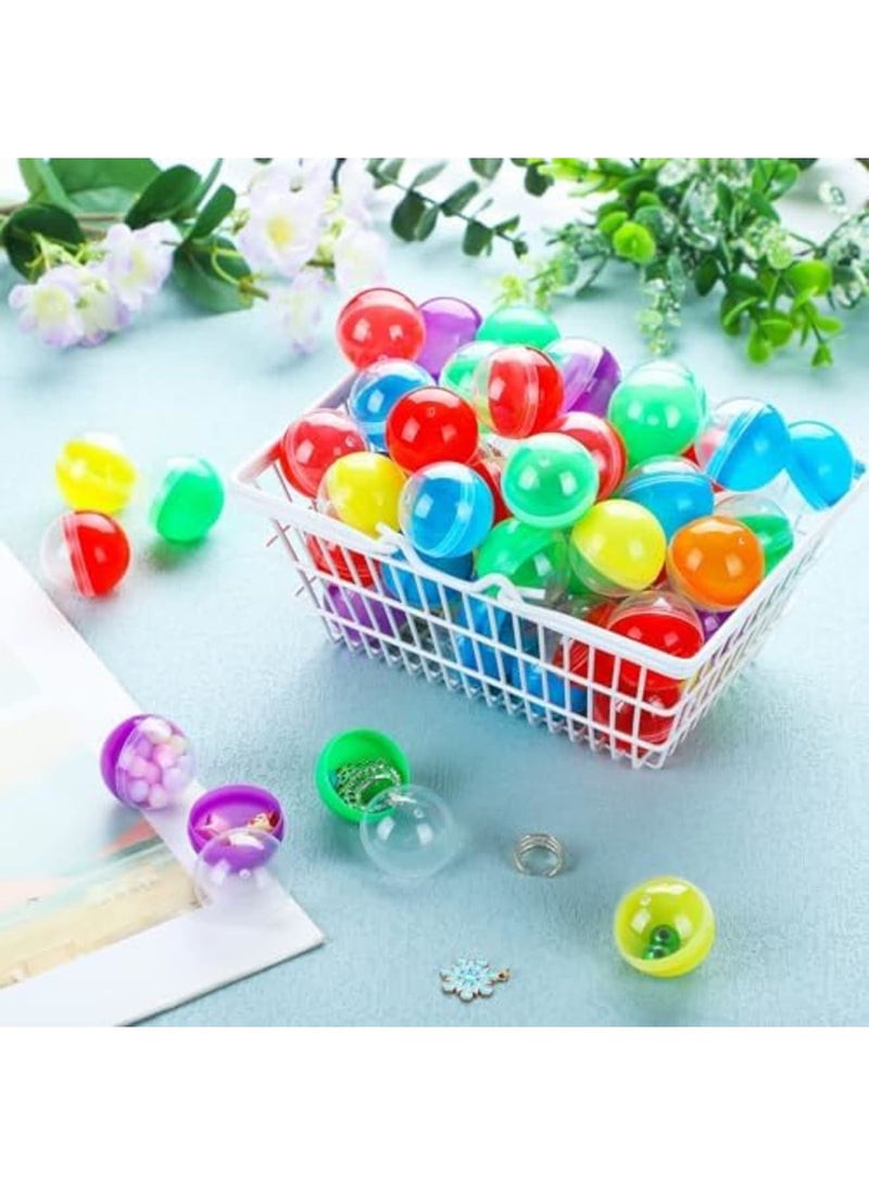 SYOSI 150 Pcs Gumball Vending Machine Capsules - Empty Clear Colored Round Containers, Random Colors Plastic Containers Toy for Candy Party Favor Prizes & Party Favors (1.3 Inch) - Image 5