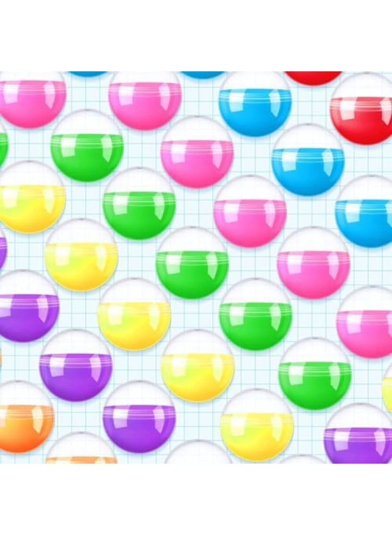 SYOSI 150 Pcs Gumball Vending Machine Capsules - Empty Clear Colored Round Containers, Random Colors Plastic Containers Toy for Candy Party Favor Prizes & Party Favors (1.3 Inch) - Image 2