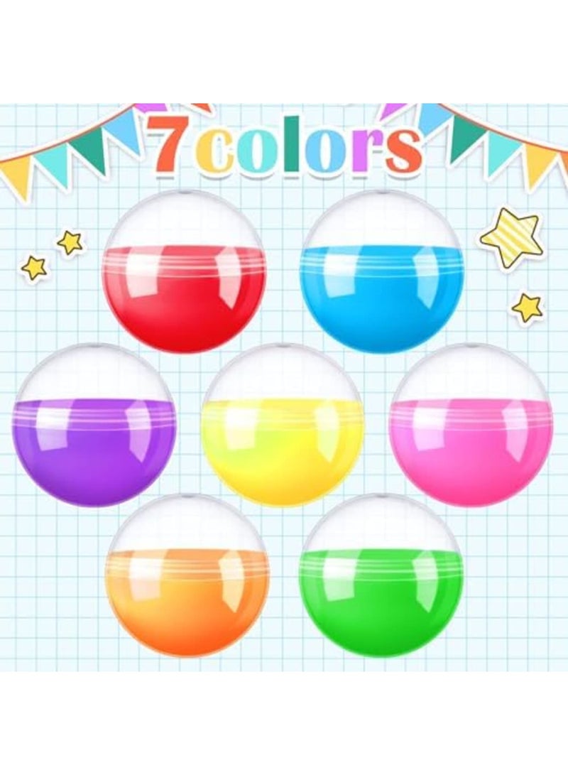 SYOSI 150 Pcs Gumball Vending Machine Capsules - Empty Clear Colored Round Containers, Random Colors Plastic Containers Toy for Candy Party Favor Prizes & Party Favors (1.3 Inch) - Image 3