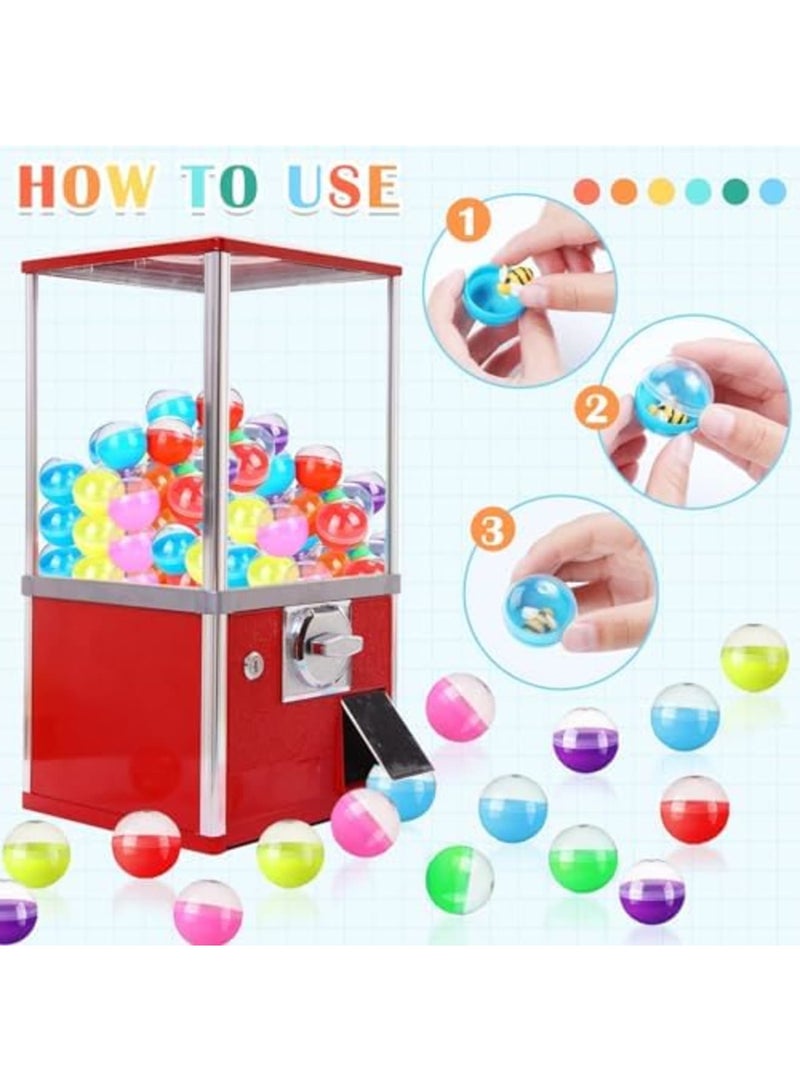 SYOSI 150 Pcs Gumball Vending Machine Capsules - Empty Clear Colored Round Containers, Random Colors Plastic Containers Toy for Candy Party Favor Prizes & Party Favors (1.3 Inch) - Image 4