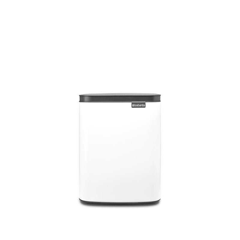 Brabantia Bo Small LiftOpen Trash Can 18 Gal 7L White WallMountableFree Standing Bedroom Bathroom Nursery Trash Can Removable Inner Bucket NonSlip Base Trash Bags - Image 2