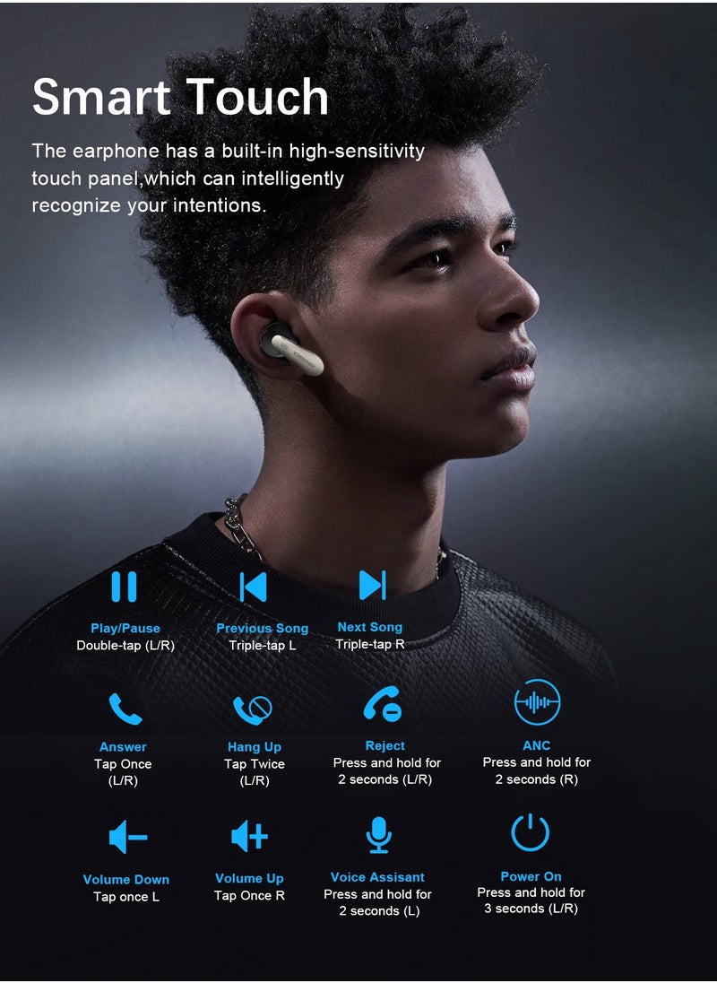 زيبفورس - ZIPFORCE True Wireless Earbuds, Semi-In-Ear Bluetooth 5.4 Headphones 6-Mics ANC + ENC Clear Call, Bluetooth Earbuds Touch Control, IPX5 Waterproof TWS, Light-Weight EarphonesZIPFORCE True Wireless Earbuds, Semi-In-Ear Bluetooth 5.4 Headphones 6-Mics ANC + ENC Clear Call, Hybrid Earphones Touch Control, IPX5 Waterproof TWS, Light-Weight Earphones - Image 1