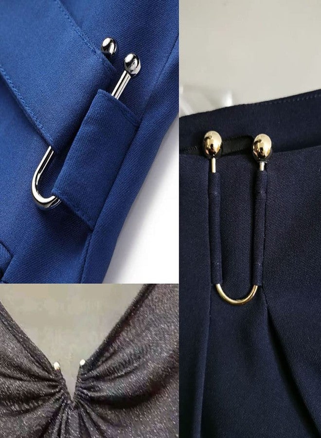 Teensery 3 Pcs Metal Swimsuit Collar Fasteners U Shaped V Shaped Bikini Pins Clips for Women Girls Costume Accessory, Gold - Image 5