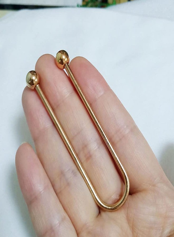 Teensery 3 Pcs Metal Swimsuit Collar Fasteners U Shaped V Shaped Bikini Pins Clips for Women Girls Costume Accessory, Gold - Image 4