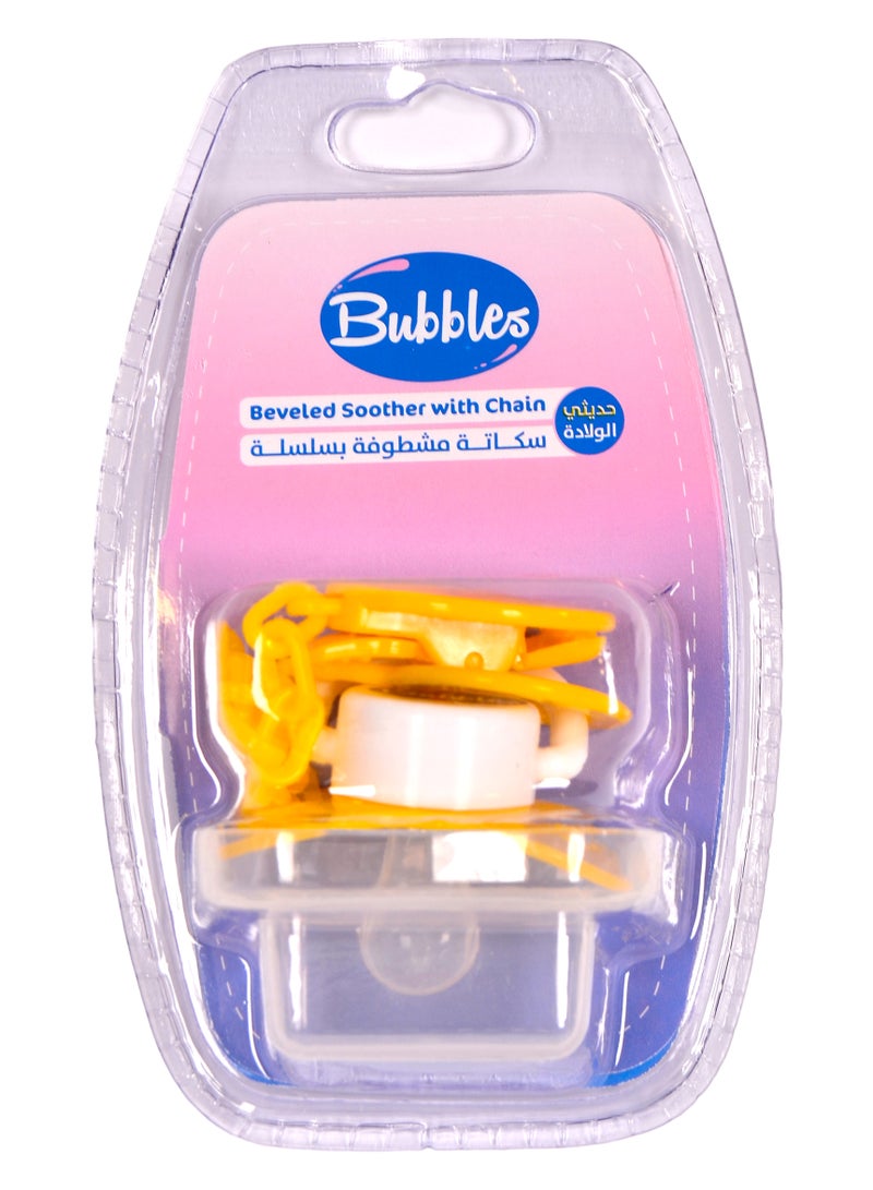 بابلز سكاته مشطوفة بسلسلة اشكال مختلفة-اصفر حديثى الولادة - Image 3