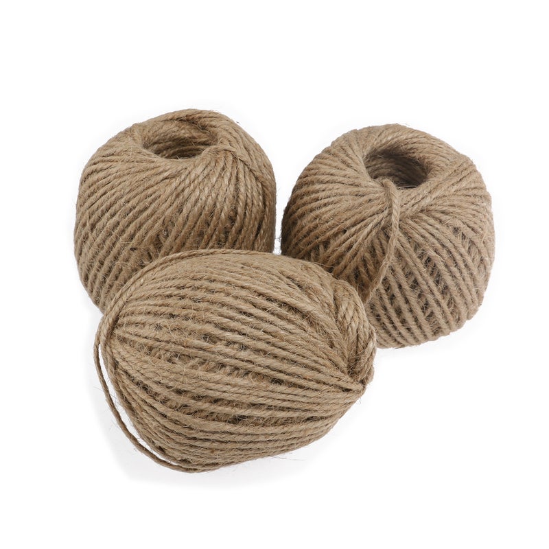 3 Rolls of 55M Natural Jute Twine for DIY Arts and Crafts / Industrial Packing Materials / Gardening Applications - Image 4