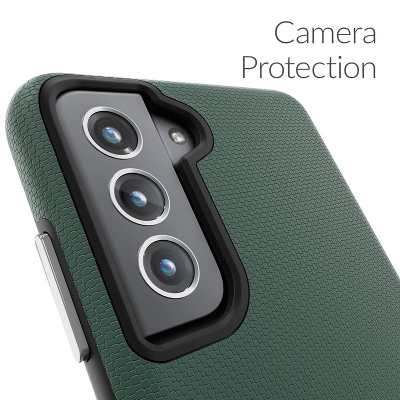 Crave for Galaxy S21 FE Case, Shockproof Protection Dual Layer for Samsung Galaxy S21 FE 5G (6.4 inch) - Forest Green - Image 3