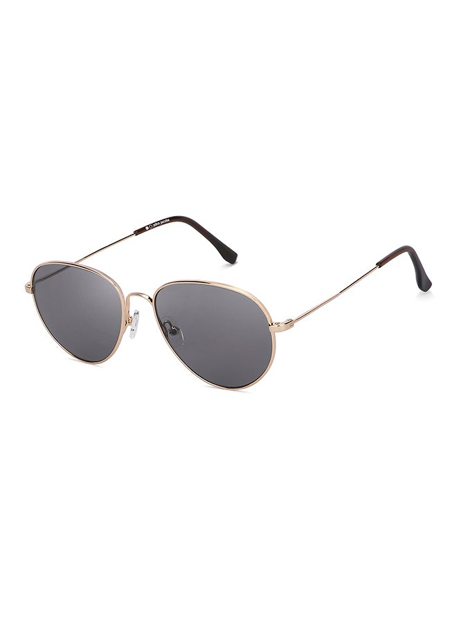 John Jacobs Unisex John Jacobs | Gold - Brown - Grey | Solid Full Rim Round Stylish & Premium Sunglasses | JJ Tints | Polarized and 100% UV Protected | Men & Women | Medium | JJ S13871-C1 - Image 2