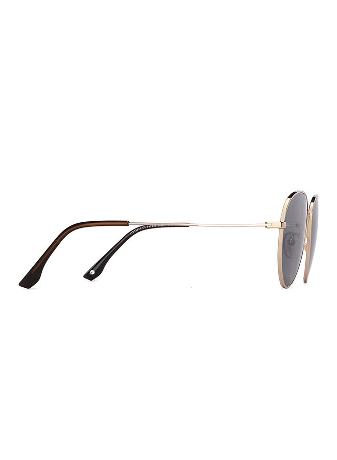 John Jacobs Unisex John Jacobs | Gold - Brown - Grey | Solid Full Rim Round Stylish & Premium Sunglasses | JJ Tints | Polarized and 100% UV Protected | Men & Women | Medium | JJ S13871-C1 - Image 3
