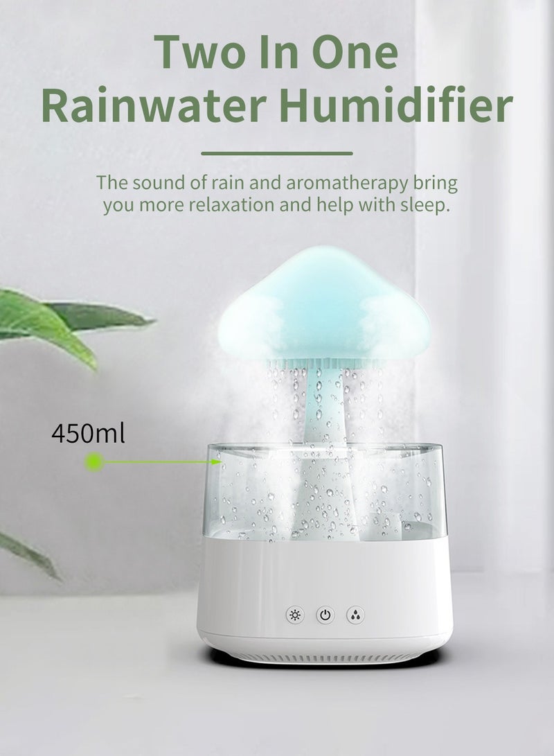 LEOKOR Humidifier with 7 Colors LED Lights Essential Oil Diffuser Raindrop Humidifier Auto Shut-Off Waterfall Lamp Quiet Humidifier for Sleeping - Image 5